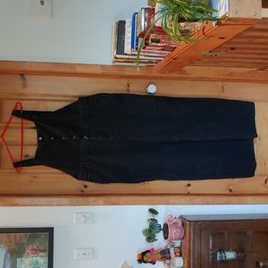 Boohoo denim high waist overall